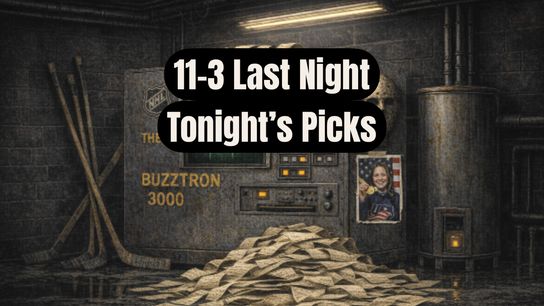 BUZZTRON 11-3 Last Night,  NHL Final Standings Projections Tighten Today's Pick (Eklund). Photo by Hockeybuzz.com